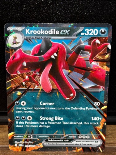 Pokemon TCG Krookodile ex 55/86 Double Rare Chaos Rising NM READY TO SHIP
