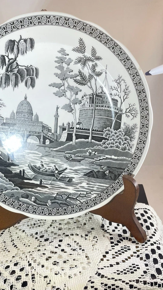 ROME Spode Archive Collection Georgian Series 10.5" Dinner Plate Black Only 1 - Image 4 of 4