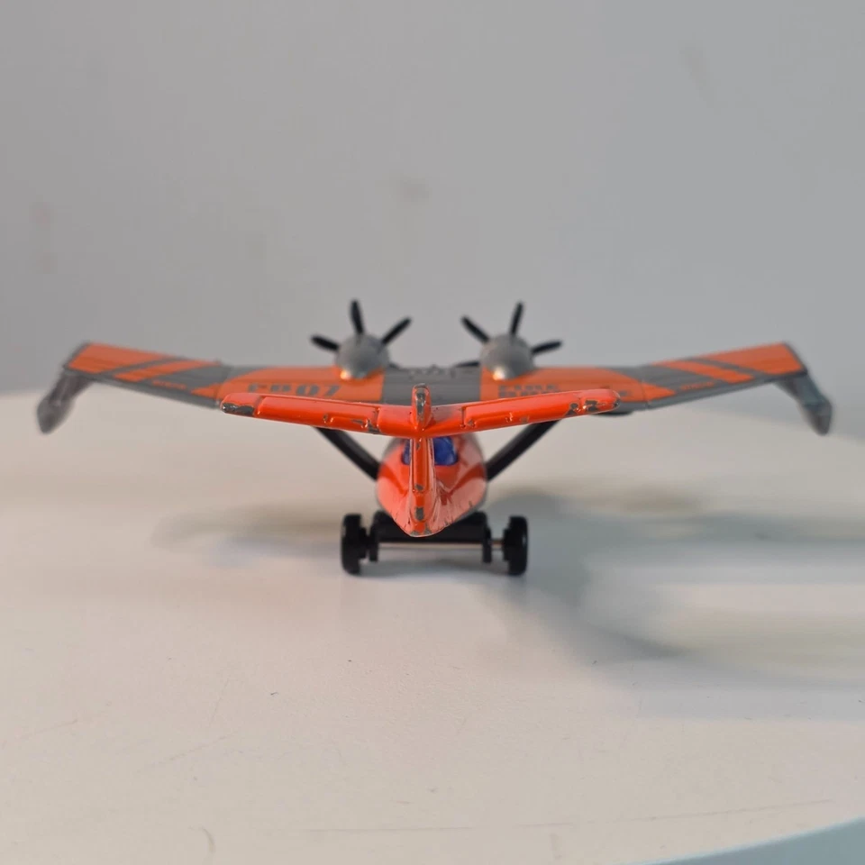 2006 Matchbox Hydro Drop Fire Brigade Die-Cast Toy Plane With Dual Propellers - Image 3 of 4