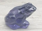 Fenton Art Glass Amethyst Dark Purple Frog Figurine