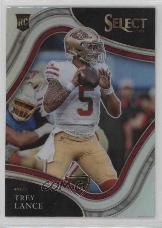 2021 Panini Select Field Level Silver Prizm Trey Lance #345 Rookie RC