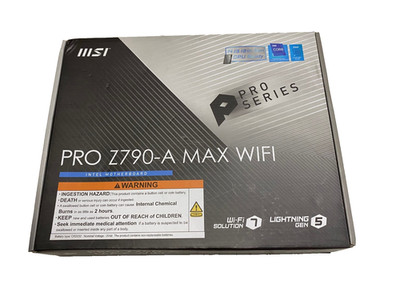 MSI Intel Motherboard ProSeries Z790-A Max WIFI Intel Processor USB3.2 Bluetooth