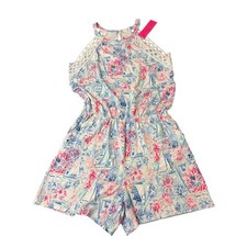 NWT Lilly Pulitzer- Cotton Shorts LALA Romper- Sea to Shining Sea Sz M coastal