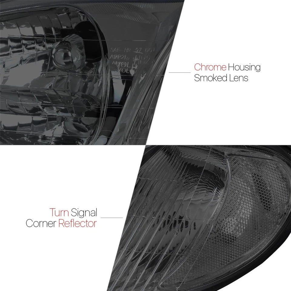 Se adapta a Kia Sephia 1998-2001 [cromo/humo] cristal esquinero faro lámpara Foto 2 de 4