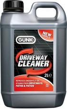 Gunk Driveway Cleaner Oil Stain Remover Garage Floor Paths Patio Cleanse 2 LTR