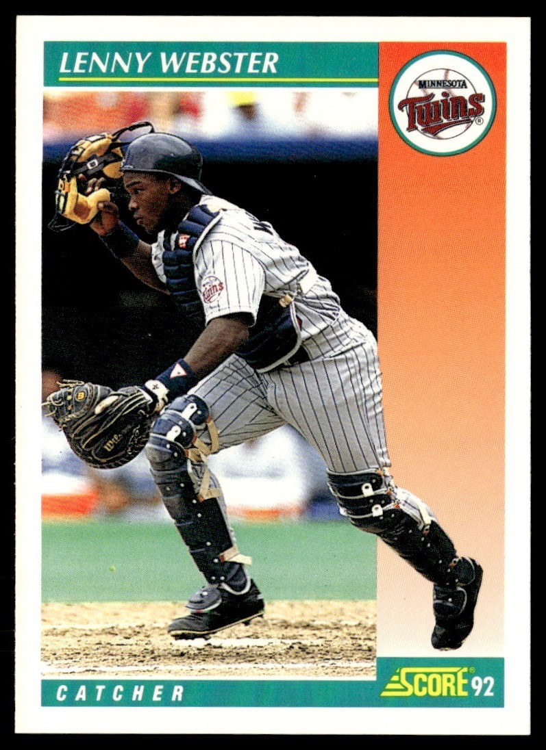 1992 Score Lenny Webster Minnesota Twins #663