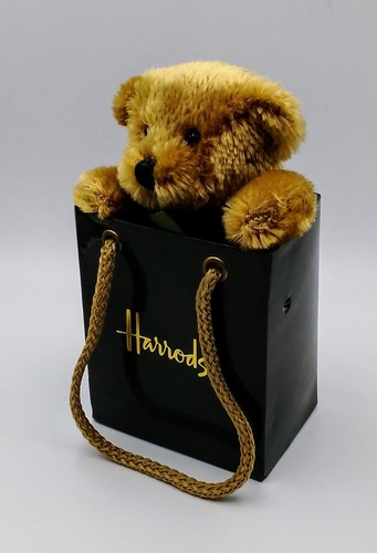 Harrods Mini Teddybär in Tasche, nagelneu