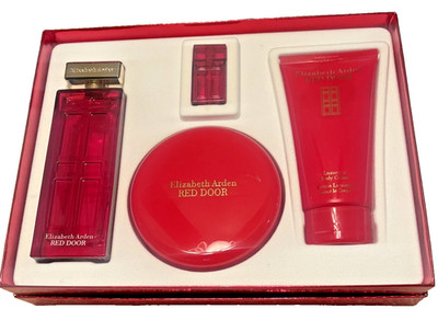 Elizabeth Arden 4 Pc RED DOOR Gift Set Body Cream Eau De Toilette Powder New