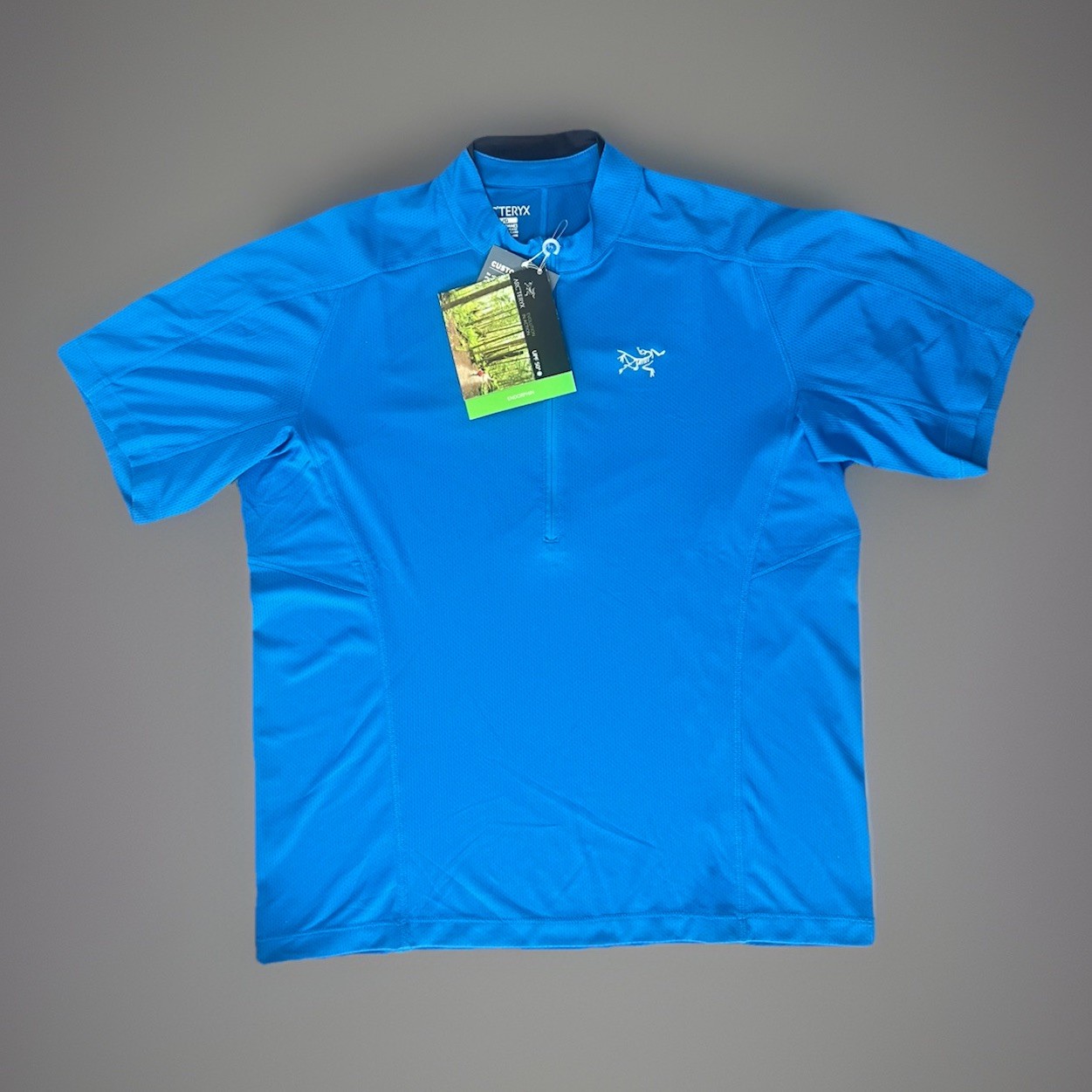 ARC'TERYX 'Velox Zip Neck't 'Endorfina Miro Blu Maglia Manica Corta L