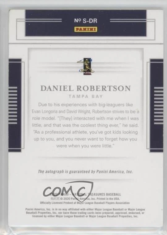 2020 Panini National Treasures Signatures /99 Daniel Robertson #S-DR Auto - Image 2 of 2