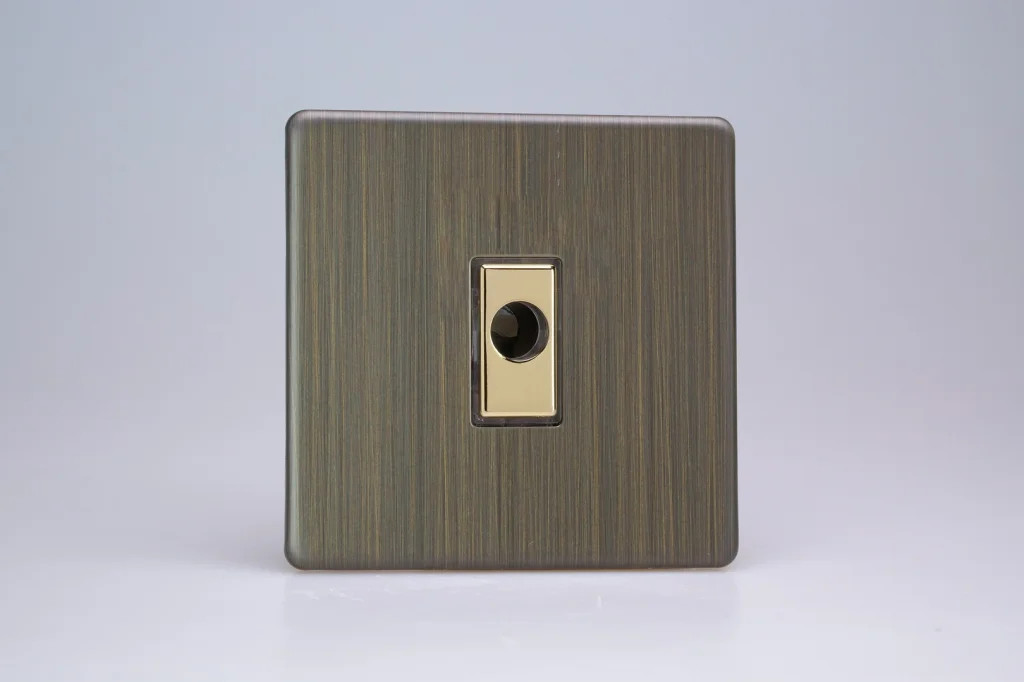 Flex Outlet Brass Urban Screwless Antique Varilight XDYFOS.AB