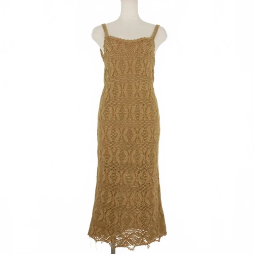 【Abiti】Maison Margiela 22SS Abito in Maglia Camicia S Marrone Tè S51CU0293 S18007