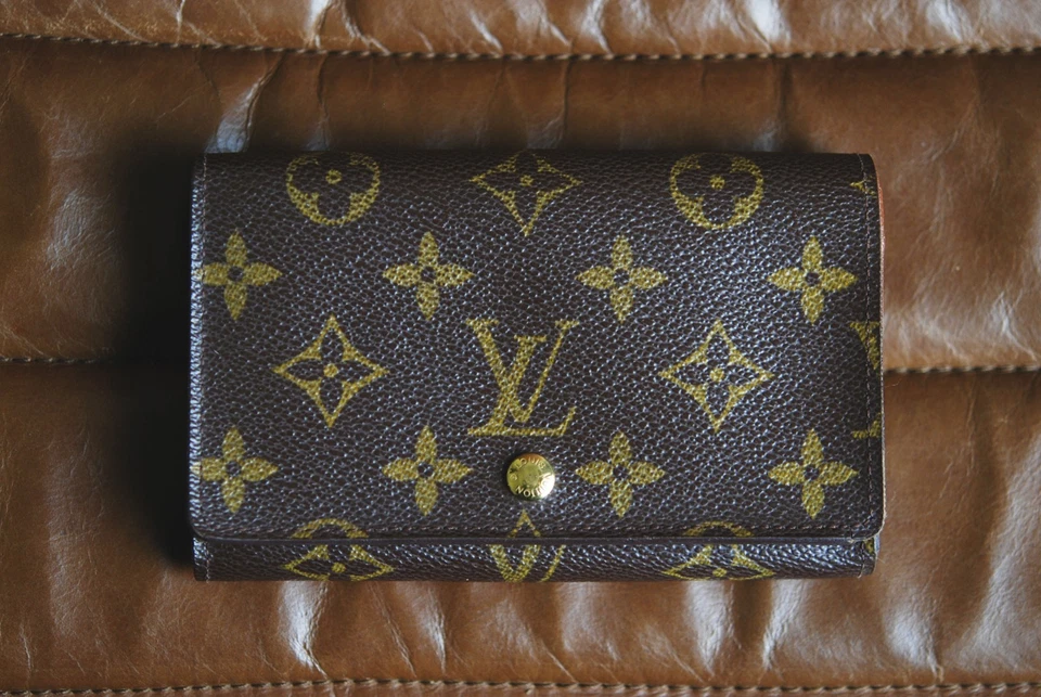 Cartera de mujer Louis Vuitton monograma doble pliegue longitud media (hecha en Estados Unidos) #SD0022 Foto 2 de 4