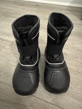 Member's Mark Black Unisex Kids Snow Boots US 9/10 EU 26/27.5 Insulated