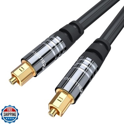 BlueRigger Digital Optical Audio Toslink Cable (6FT, Fiber Optic, Aluminum Sh