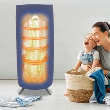 Portable Clothes Dryer Electric Clothes Drying Machine w/Towel Rack Freestanding