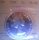 606-1959 QUEEN ELIZABETH silver dollar PL-65