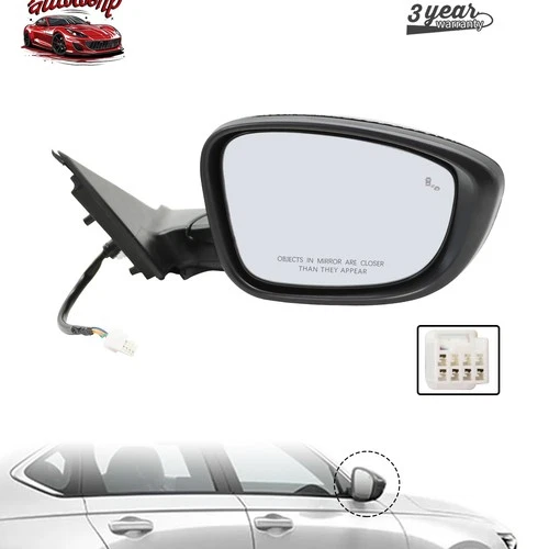 For 2023 2024 Honda Accord Hybrid Sport Sport-L Right Power Mirror w/ Blind Spot
