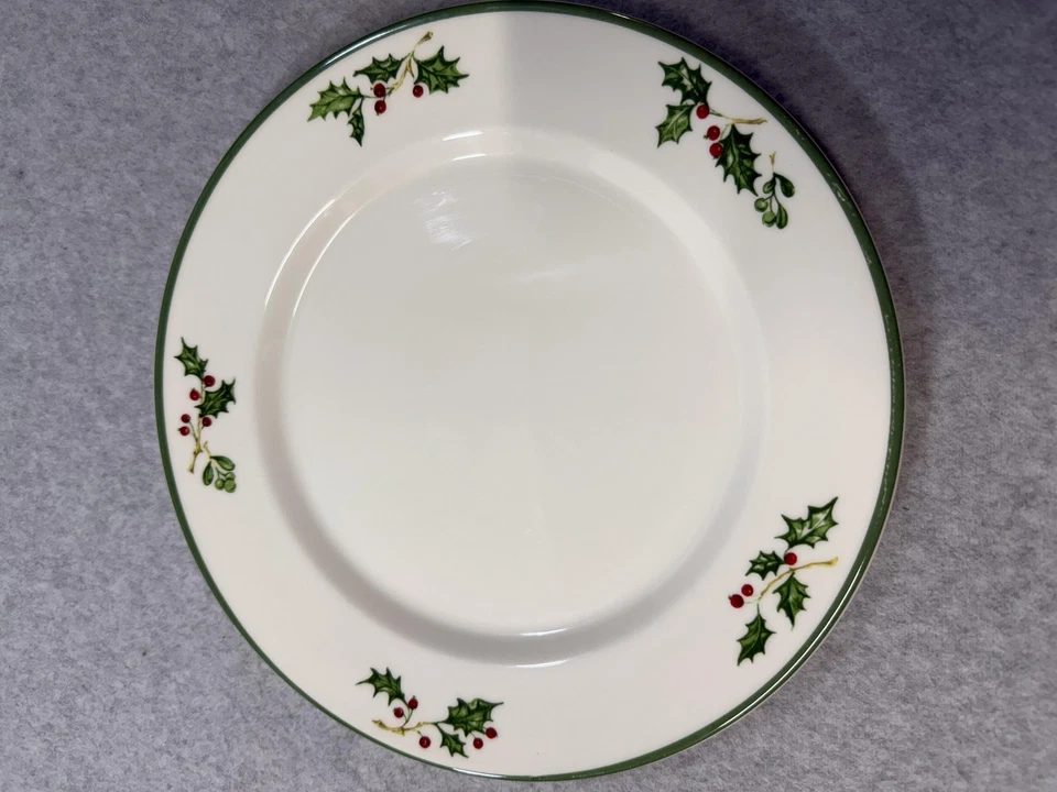 Conjunto de 2 pratos de jantar Traditions Christopher Radko celebrações de férias azevinho - Imagem 3 de 4