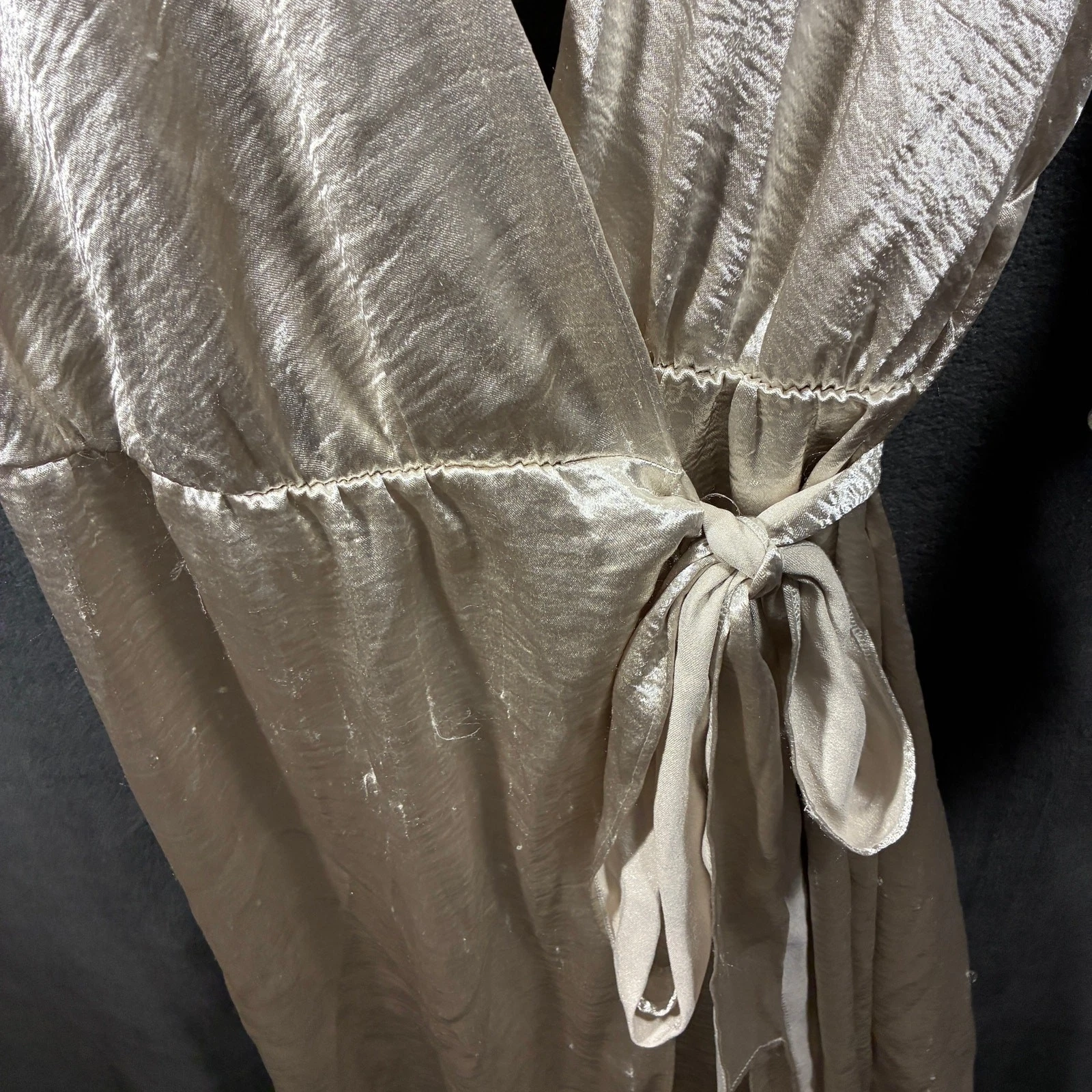 UNDERCOVER victorias secret abito donna avvolgente XS champagne pizzo angelo fata civetta reggenza