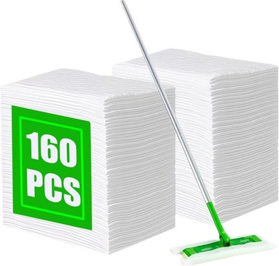 160Stk Bodentücher Trocken für Swiffer Bodenwischer Ersatztücher Nachfüllpackung