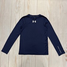 Under Armour ColdGear Baselayer Fitted Youth Size XL Crew Long Sleeve Shirt Navy