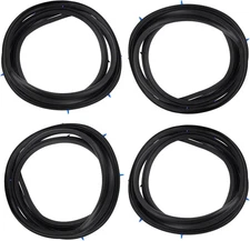 Door Weather Strip Rubber Seals Kit Compatible with 2006-2011 Civic 4 Door Sedan