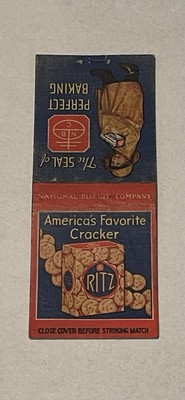 Ritz Crackers Vintage Matchbook Cover 2B