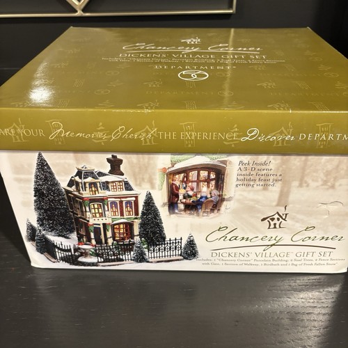 Department 56 Chancery Corner NEW Dickens Village Gift Set #58352 Dept 56