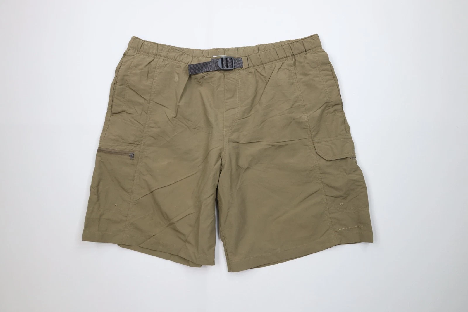 Vtg Y2K Columbia Mens Large Distressed Belted Lined Trekking Hiking Cargo Shorts