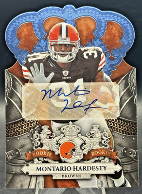 Montario Hardesty 2010 Panini Crown Royale Rookie Signatures #214 Blue 1/1