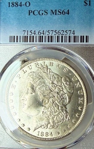 1884-O MS64 PCGS Gleaming Surfaces New Orleans Mint Morgan Silver Dollar