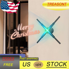 LED Hologram Fan Projector with Remote 3D Hologram Advertising Display Fan NEW
