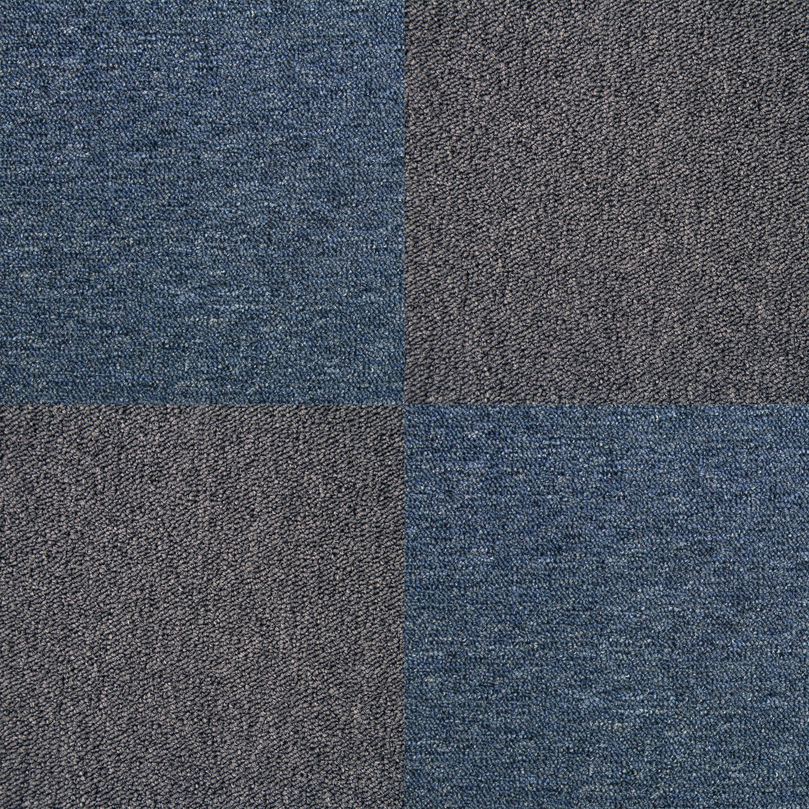 Dalle de moquette usage professionnel plombante bleu marine et noir