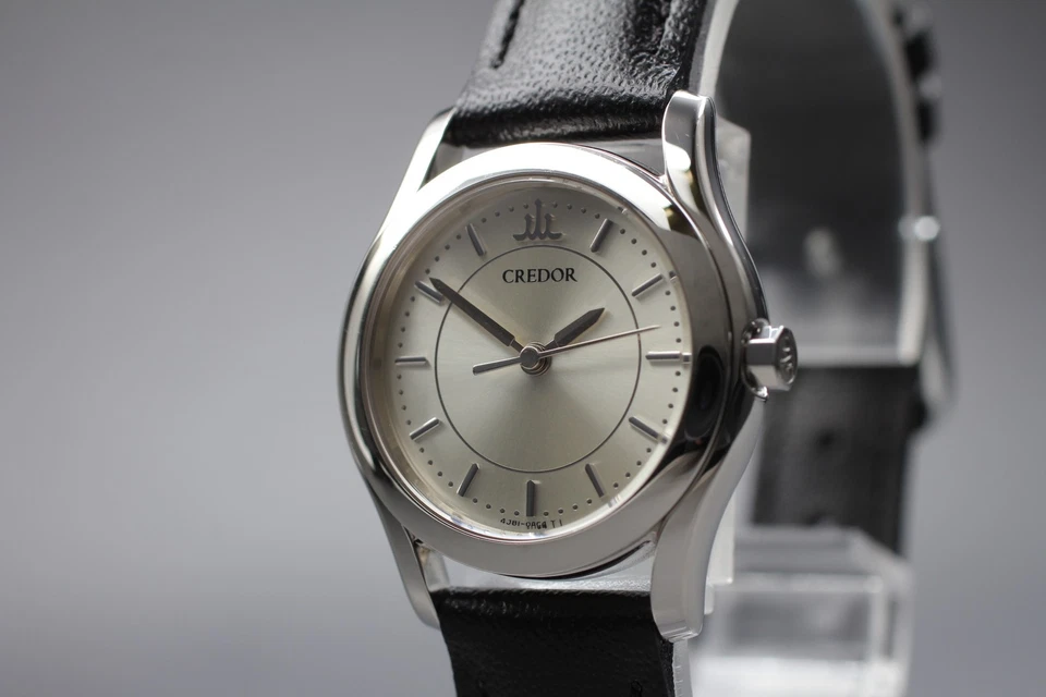 Vintage 2002 N MINT Seiko Credor 4J81-0AB0 Steel HAQ Qz Womens Watch JDM JAPAN - Image 4 of 4