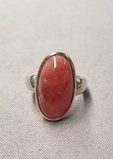 Rhodochrosite Sterling Silver Ring sz 6