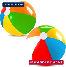 JOYIN 2-Pack 20" Beach Balls - Pool Toys Large Inflatable Beach Ball Swimming Po