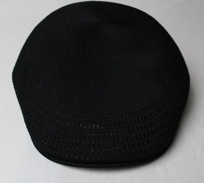 Kangol Men's Solid Breathable Tropic 507 Ventair Flat Cap WR4 Black Medium NWT