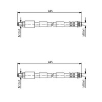 2X Bosch BremsschlÄUche Vorne Passend FÜR CitroËN C4 Peugeot 307 Links+Rechts