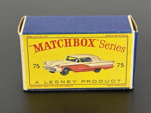 Matchbox No. 75A Ford Thunderbird - BRAND NEW - rare mid- blue base SPW - D box - Picture 12 of 16