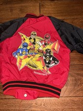 vintage power rangers mighty morphin Toddler bomer Jacket Size 4 Made In USA