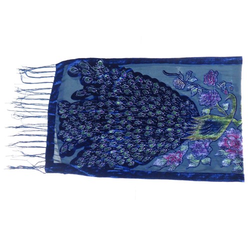 Hot USA Peacock Women Scarf Shawl Burnout Winter Scarves Poncho Gift For Lovers - Picture 24 of 36