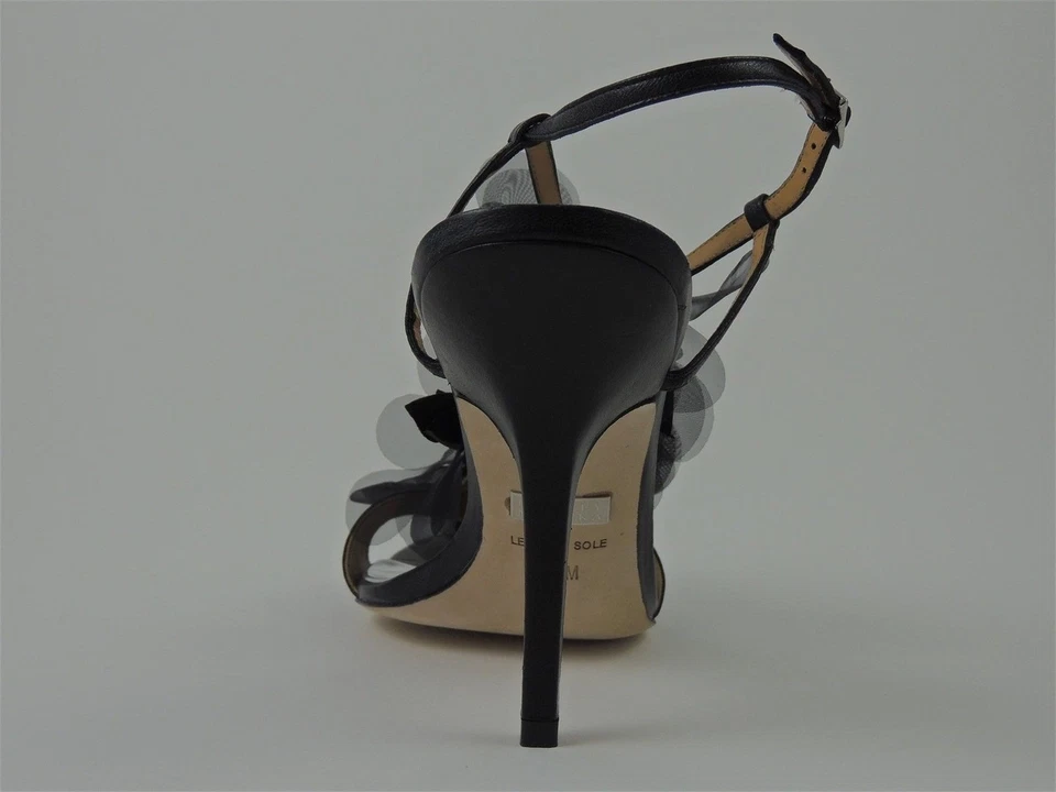 Badgley Mischka Women's Dreamy T-Strap Sandals Black Leather Size 10 M - Image 4 of 4