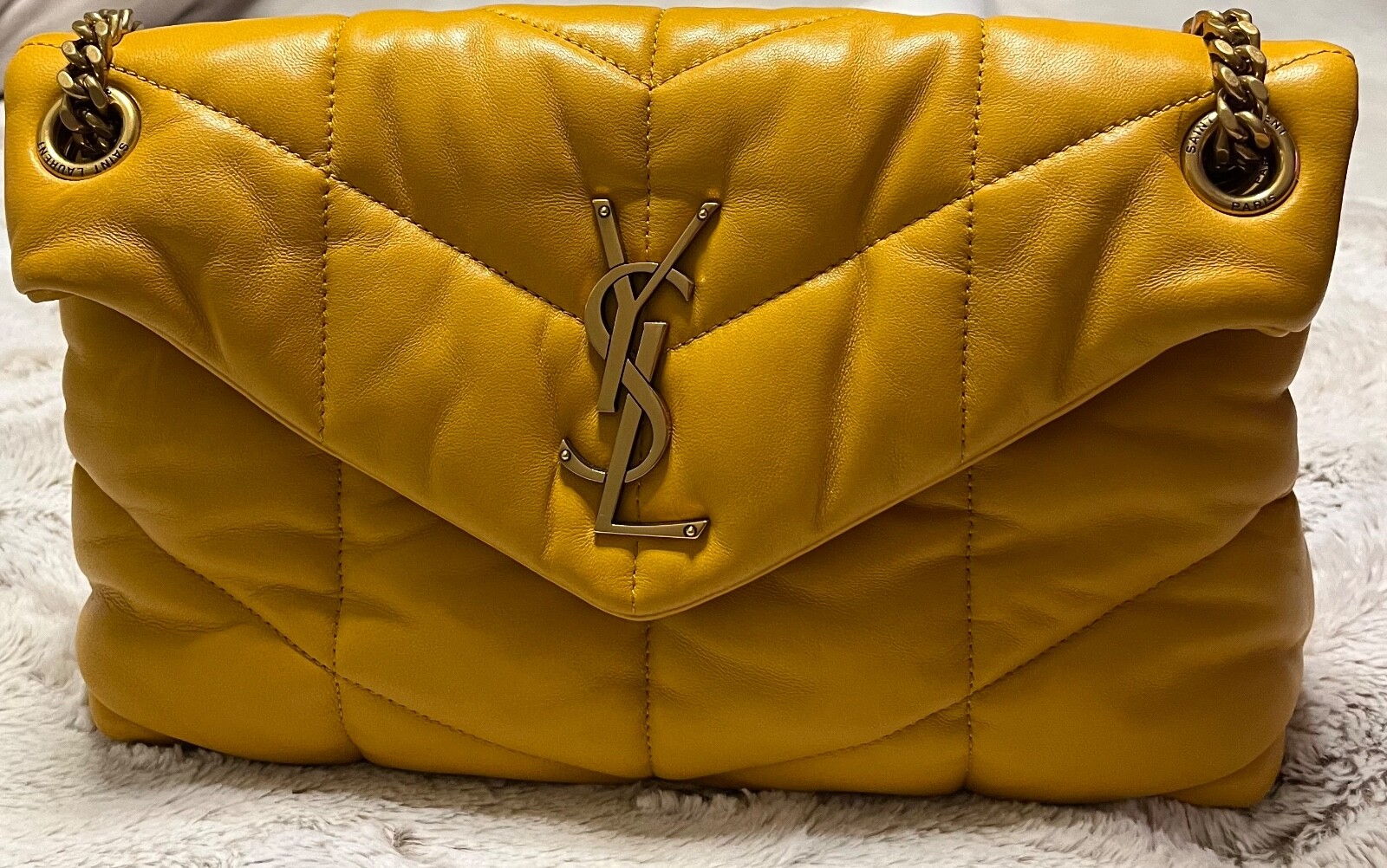 Borsa YSL Saint Laurent Buffer piccolo Giallo Leathe