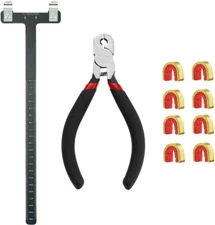 Archery Bow String Nocking Points Set with T Square Ruler Nocking Buckle Pliers