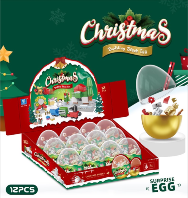 12 in 1 Christmas Bricks Building Block Surprise Eggs Xmas Gift AU