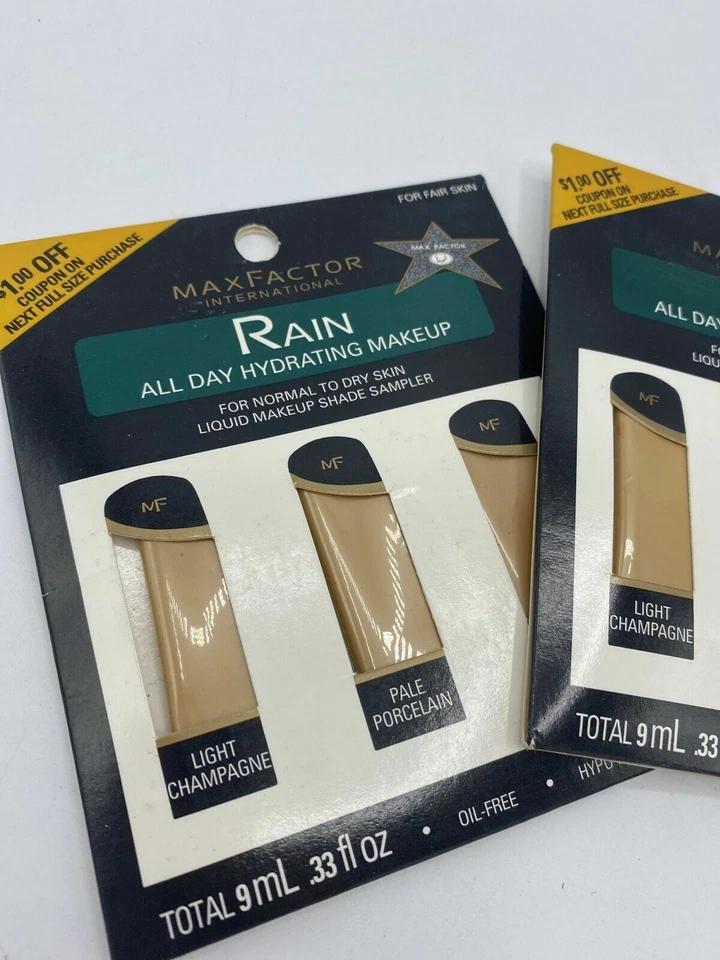 3 Lot Max Factor Rain All Day Hydrating Makeup Shade Sampler Normal To Dry Skin - Image 3 of 4