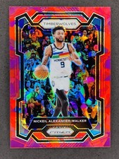 2023-24 Panini Prizm NICKEIL ALEXANDER-WALKER Red Cracked Ice #218 TWolves - A