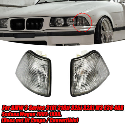 Corner Light Turn Signal LH+RH Indicato For BMW E36 M3 328is 325i 3-Series 4DR B