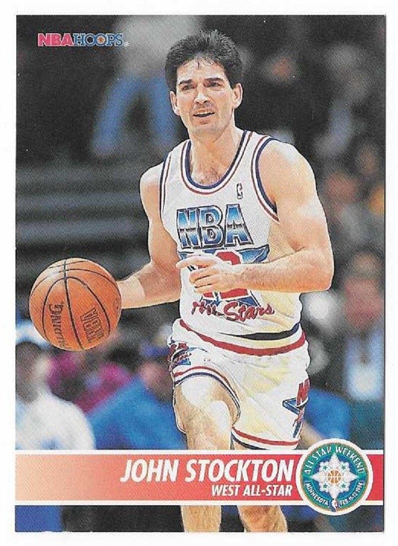 【 vintage】NBA Utah Jazz J.Stockton #12 JOHN STOCKTON West All-Star 1994-95 NBA Hoops Basketball # 250